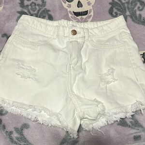 White Ripped Short size M